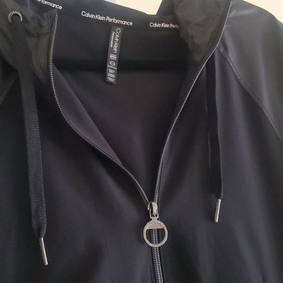 Calvin Klein Black Zip Hoodie Jacket Size S - Picture 2 of 5